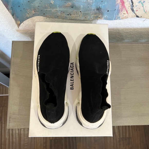 Balenciaga Speed Runner with Neon Yellow Sole - Picture 2 of 2